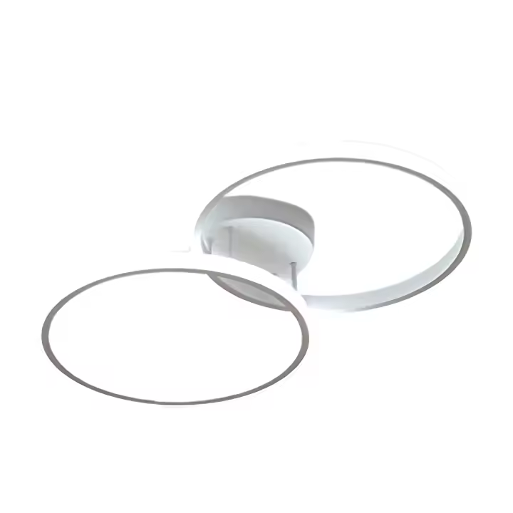 Goeco Lámpara de techo LED Aluminio blanco redondo de 30W Diámetro del marco 31CM Luz blanca 6500K - 1