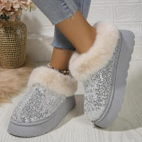 Botines de mujer de felpa cortos de moda con punta redonda Gran venta 2024 - details 6