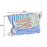 Bolso de Cosméticos de Viaje a Rayas Organizador de Maquillaje de Pana de Cordonuroy - details 1