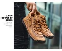 Zapatos informales de cuero hechos a mano para hombre, mocasines de invierno con piel, zapatos cómodos para caminar, zapatos planos para hombre, gran oferta - details 12