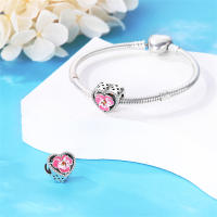 Encantos de Pulsera S925 Plata Esterlina con Esqueleto y Flor para Mujeres Joyería Fina de Cumpleaños Regalo de Diy con Cuentas de Zircono y Piedra Natural - details 0