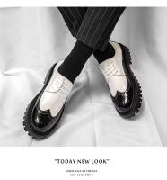 Zapatos casuales de cuero Oxford de diseñador para hombre, fáciles de usar, punta redonda alta, talla grande, nuevo modelo - details 10