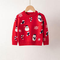 Suéter informal tejido con estampado de renos para niños y niñas, suéteres de árbol de Navidad, ropa cálida para bebés, Año Nuevo - details 11