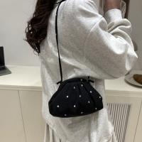 Bolso de hombro de poliéster dulce, bolsa de maquillaje de flores con cordón, bolsa de almacenamiento para cuidado de la piel de estilo coreano, bolso cruzado para chica - details 8