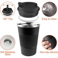 Taza de Café Roja de 380mL Termo de Acero Inoxidable 304 Portátil Antibacteriano para Coche - details 12