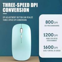Ratón Bluetooth 5,0 para tableta, ordenador portátil, ratón inalámbrico ultrafino, recargable, botón de silencio de 2,4 GHz - details 1