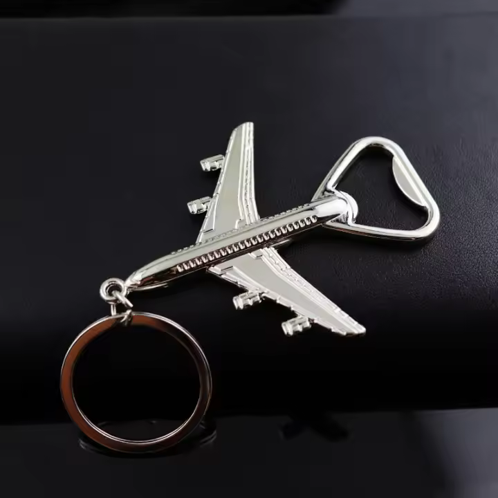 Llavero de Modelo de Avión Personalizado Abrebotellas de Cerveza y Vino - 1