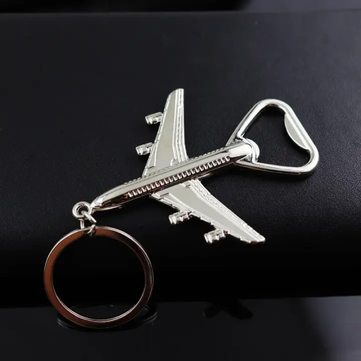 Llavero de Modelo de Avión Personalizado Abrebotellas de Cerveza y Vino - 1