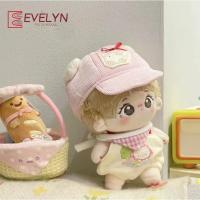 Evelyn (muñeca) 10cm Mini ropa de muñeca de peluche traje de juguete de peluche ropa de regalo amor y espacio profundo sombrero babero pantalones con tirantes - details 5