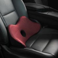 Ortesis viscoelástica para respaldo de coche, asiento, silla, oficina, siesta, almohadilla de masaje negra - details 4