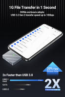 JEYI 2230 M.2 NVMe Direct-attach SSD Enclosure USB 3.2 10Gbps Protección Magnética para Memoria Sólida - details 3