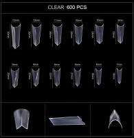 Puntas de Uñas Falsas KADS 600pcs/Caja Cubierta Completa Extensión Herramienta de Manicura Decoración de Arte Suministros de Uñas DIY para el Hogar - details 5