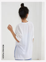 Camiseta deportiva de Yoga para mujer, camiseta transpirable de manga corta, Moving Peach, ATF - details 3