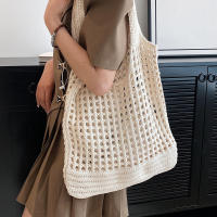 Bolso de hombro tejido con diseño hueco Vintage para mujer, bolsos de mano de gran capacidad, bolsos de viaje de verano para mujer, bolsos de playa - details 8