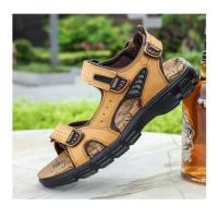 Sandalias cómodas de verano para hombre, zapatos suaves para playa y exterior, transpirables, informales de cuero - details 26
