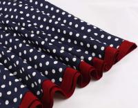 Vestido de Verano Vintage Hepburn Polka Dot de Contraste Cuello Cuadrado de los 50 Cintura Alta - details 16