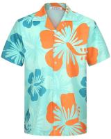 Camisa hawaiana de moda de verano, camisa casual de playa Aloha con estampado de cocoteros y botón grande de manga corta 6XL para hombre - details 11
