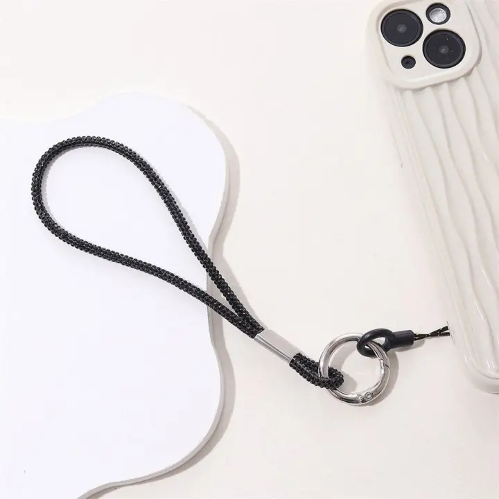 Cordón ostentoso con diamantes de imitación para colgar en el cuello, correas para la muñeca para teléfono, cordón para teléfono, correa para el cuello, cuerda colgante para teléfono móvil - 1