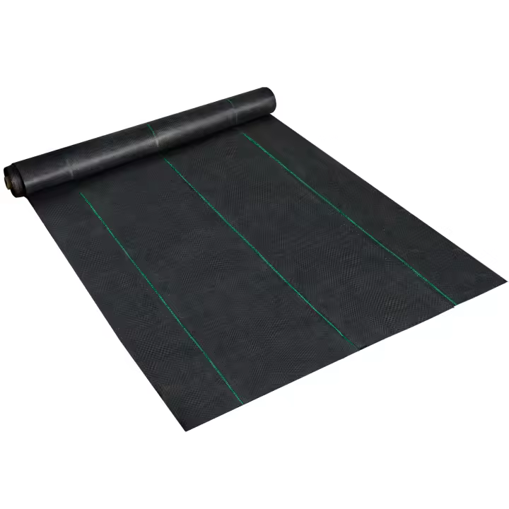 SucceBuy Tela de barrera contra malas hierbas premium de 6,5 pies x 300 pies, resistente 3,2 oz, tela tejida de control de malas hierbas de alta permeabilidad - 1