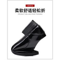 Zapatos de cuero Oxford de negocios de lujo para hombre, zapatos formales de charol transpirables de talla grande, zapatos planos de boda para oficina para hombre, color negro - details 5