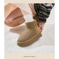 Botas de nieve, nueva moda 2025 con botines sencillos, zapatos de algodón cálidos - details 17