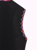 Chaleco Floral bordado Vintage para mujer, chaleco abierto sin mangas, Top corto informal de verano - details 34