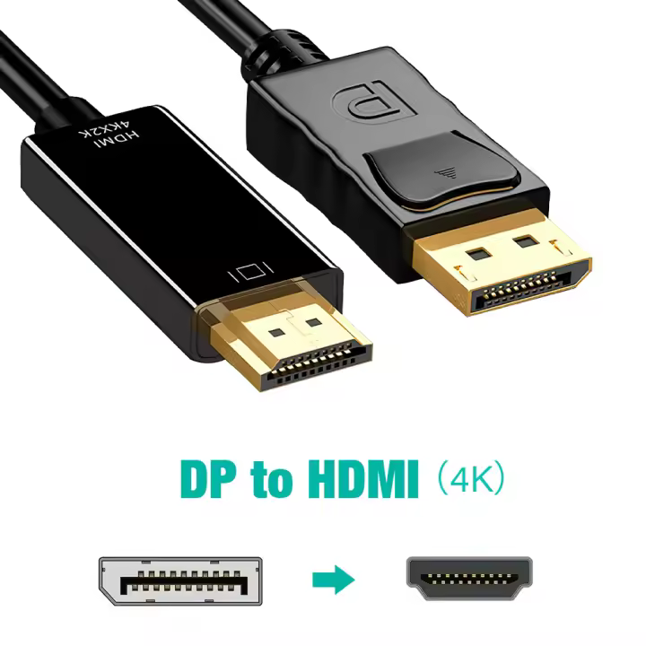 Cable de Video HDMI DisplayPort de Nephy Longitud de 1.8m Conecta con Computadora, Laptop, Proyector, Monitor - 1