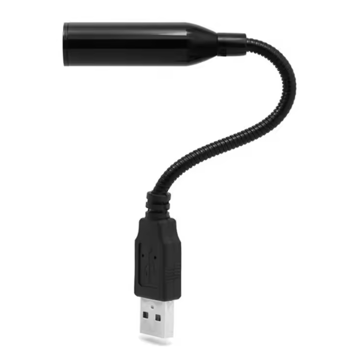 Micrófono de grabación USB portátil omnidireccional, 360 grados, adecuado para PC, portátil, ordenador de escritorio, negro - 1