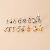 Piercing de acero inoxidable para el tabique de la nariz, piercing quirúrgico de 2 piezas, joyería corporal de alta calidad, venta al por mayor - details 1