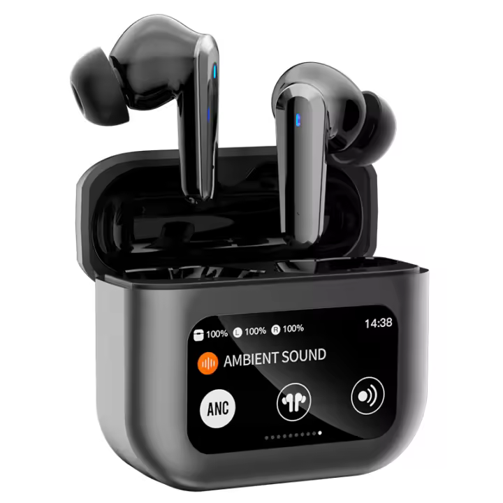 TWS 2024 Pantalla táctil LED inteligente inalámbrica, auriculares internos con cancelación activa de ruido, Boss potente, duración de batería de 80H, Bluetooth - 1