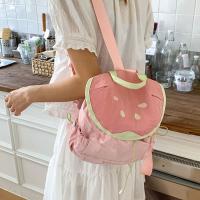 Mochila con cordón para exteriores de estilo coreano, mochila de nailon de fruta de Color dopamina para viaje, bolsa de libros de gran capacidad, bolso de hombro para senderismo - details 5