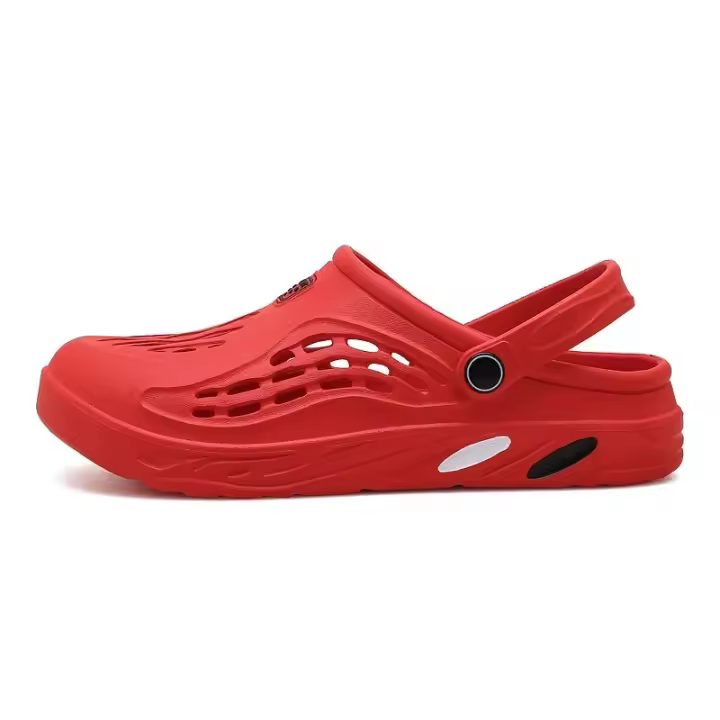 Sandalias ligeras de EVA para hombre, zapatos informales con agujeros, zuecos para amantes del jardín en casa, zapatillas planas de playa al aire libre, talla grande 49 - 1