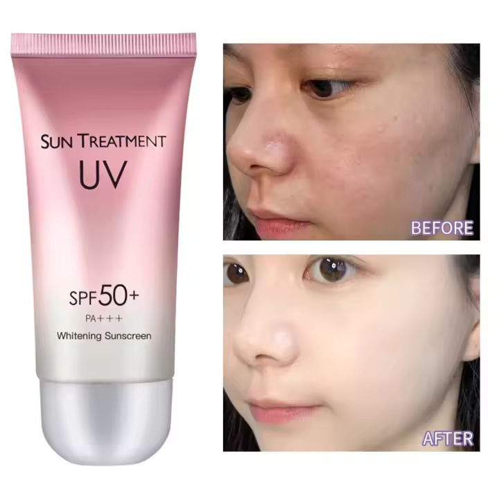 Crema Protectora Solar Fácil de Usar SPF50+ Crema Blanqueadora para el Cuerpo y la Cara - 1