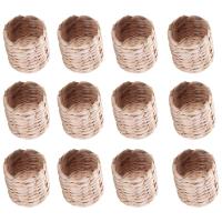12 Uds. Anillos para servilletas, anillos para servilletas de jacinto de agua, anillos rústicos para servilletas para fiesta de cumpleaños, decoración de mesa de cena - details 2