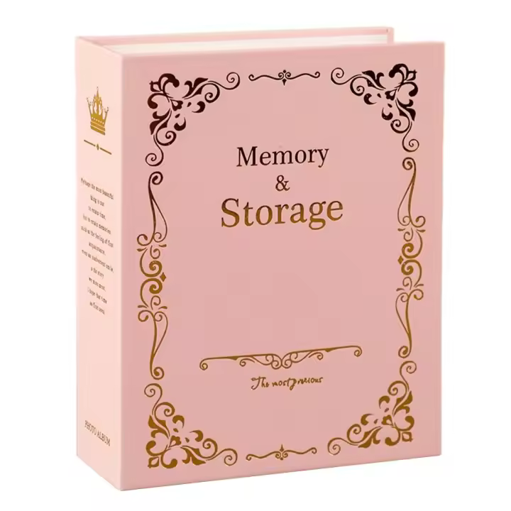 Álbum de fotos creativo para manualidades, almacenamiento de fotos de 6 pulgadas con 100 bolsillos, tipo de inserción, libro de colección de fotos con estampado en caliente - 1