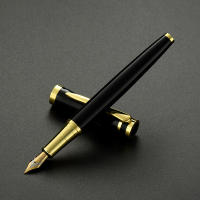 Pluma de caligrafía de metal de lujo, puntas de tinta estacionarias para oficina y escuela, pluma estilográfica de 0,38 mm, 0,5 mm, 1,0 mm, logotipo personalizado, regalo con nombre - details 2