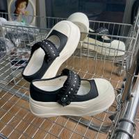 Suela de espuma Velcro Mary Jane zapatos nueva cabeza grande deportes pequeño blanco zapatos casual versátil solo zapatos - details 4