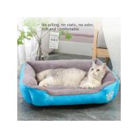 Cama cálida cuadrada para perro y gato, nido suave a prueba de humedad, elástico, con función de almohada para el cuello - details 3