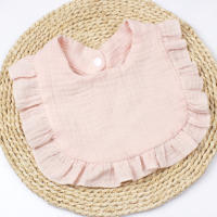 Babero de gasa para niños y niñas, algodón puro, color caramelo, cómodo babero para Saliva, toalla de Saliva de encaje de color sólido para bebé, productos para bebé - details 20