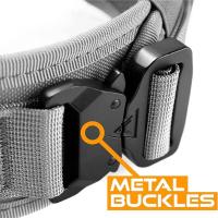 Collar táctico de nailon resistente militar para perro, entrenamiento reflectante estable clásico, pastor alemán - details 6