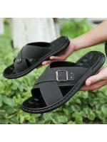 Chanclas de gran tamaño para hombre, sandalias de verano para exteriores, chanclas casuales, cien una palabra, arrastre al aire libre, zapatos de playa - details 10