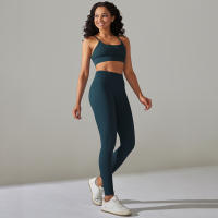 Hamidou-Conjunto de ropa deportiva de dos piezas para mujer, Leggings de cintura alta para gimnasio, Top corto, trajes deportivos de Fitness, ropa deportiva con lavado ácido - details 10