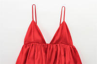 OUWU- Mini Tops Rojos Y2k 2025 Camisolas Elegantes Sexys De Primavera Para Mujer Moda Casual Fiesta Sin Mangas Tops Cortos Sin Espalda - details 2