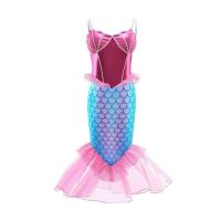 AmyStylish Niñas Princesa Sirena Ariel Cosplay Halloween Fiesta de Cumpleaños Verano Playa Vacaciones Vestido - details 51