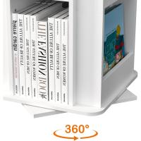 Estantería giratoria de 3 niveles con forma de castillo para niños, color blanco, estantería de almacenamiento para libros, juegos, juguetes, sala de juegos, dormitorio - details 4