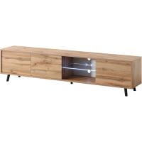 Mueble TV - 175 cm Ancho - Roble wotan - iluminación LED a Pilas - details 0
