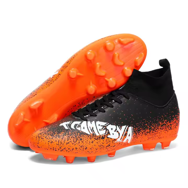 Zapatos de entrenamiento de césped transpirables de caña alta para fútbol sala y exterior - 1