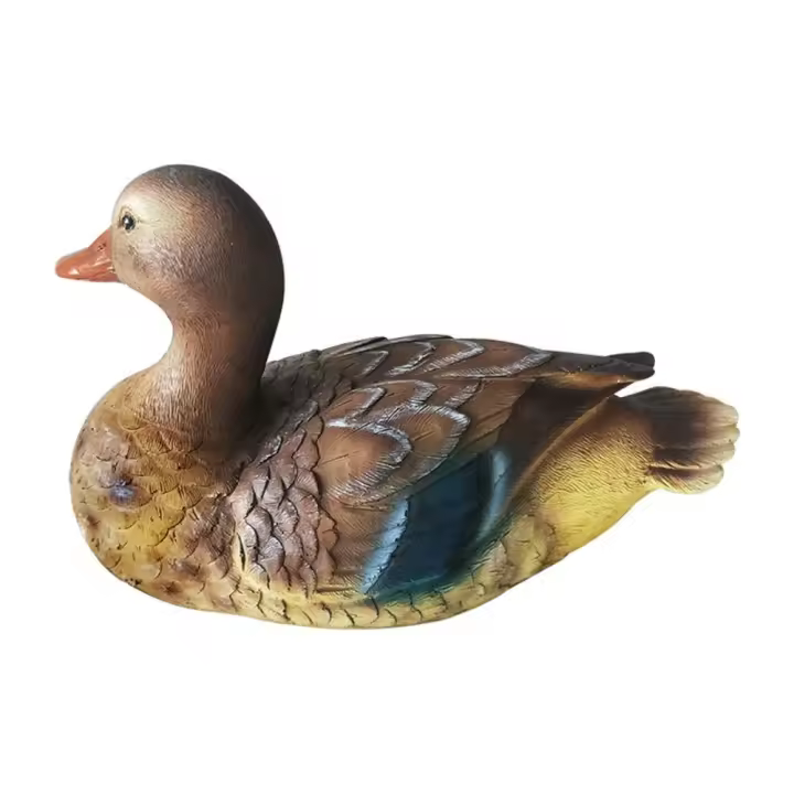 Estatua de Pato Mandarín Artificial realista, estatuas de cisne de resina resistentes a la intemperie, estatua de pato flotante bonita - 1