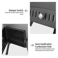 Estufa de leña para acampar al aire libre, calentador de acero inoxidable con leña y ventana para fuego de tienda, chimenea para Patio - details 5