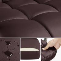 Silla de Oficina Giratoria con Ruedas Ajustable en Altura, Carga de 120Kg, Respaldar Marrón Claro - details 46
